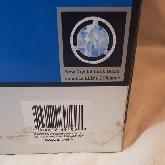 LED Crystal Disc Twin Bells Vtg 2000 Indoor Outdoor Hanging Light Display - Picture 14 of 14